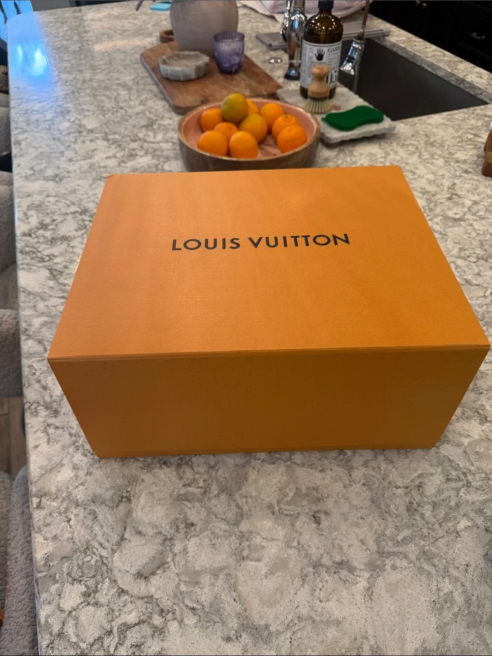 Louis Vuitton Orange Storage Box - Designer Home Organizer